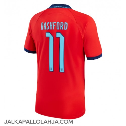 Englanti Marcus Rashford #11 Kopio Vieras Pelipaita MM-kisat 2022 Lyhyet Hihat